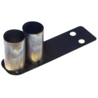 Dubbele RVS uitlaat met LED - thumbnail