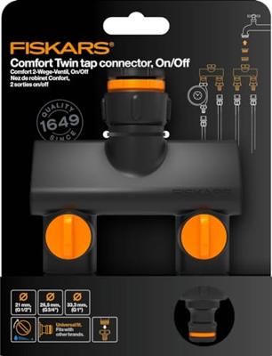 Fiskars Comfort Tweeweg Kraankoppeling - 1070577 Fiskars Comfort Tweeweg Kraankoppeling - 1070577