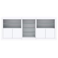 Dressoir met LED-verlichting 181,5x37x67 cm wit - thumbnail