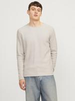 Jack & Jones Jjecooper Knit Crew Neck Noos Trui Oatmeal Melange - thumbnail