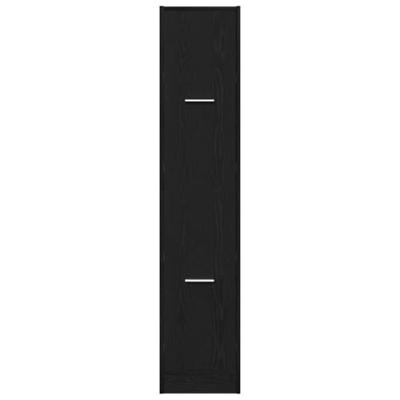 Apothekerskast 30x41x144,5 cm bewerkt hout zwart eikenkleurig - thumbnail