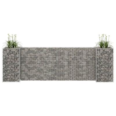Gabion plantenbak H-vormig 260x40x80 cm staaldraad