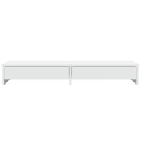 VidaXL Monitorstandaard met lades 100x27x15 cm bewerkt hout wit - thumbnail