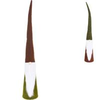 Kerstman vilt met lange puntmuts 55 cm 2 assorti | 16 stuks - thumbnail