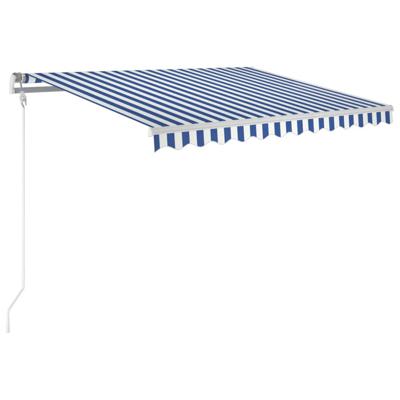 Luifel automatisch uittrekbaar 300x250 cm blauw en wit
