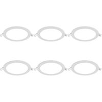 LED Downlight Inbouwspot Dimbaar 6 Stuks - Brinton Thin - 12W 1120lm 120° Bundelhoek - Helder/Koud Wit 6500K - IP40 - Rond - Wit - Ø170mm Buitenmaat - Ø150mm Zaagmaat - thumbnail