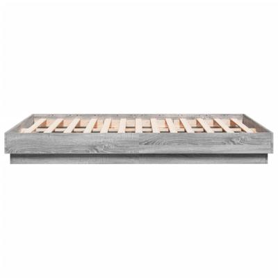 Bedframe bewerkt hout grijs sonoma eikenkleurig 120x190 cm