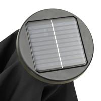 VidaXL Parasol met led-verlichting 200x211 cm aluminium zwart - thumbnail