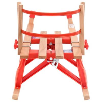 Sneeuwslee met rugleuning inklapbaar 119 cm hout - thumbnail