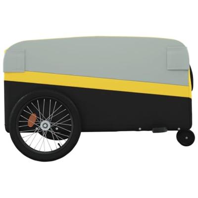 Fietstrailer 45 kg ijzer zwart en geel Fietstrailer 45 kg ijzer zwart en geel