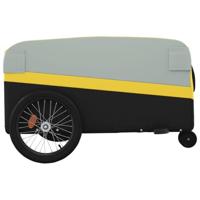 VidaXL Fietstrailer 45 kg ijzer zwart en geel - thumbnail