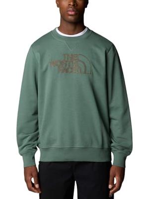 The North Face Drew Peak Light Crew Trui Heren Duck Green/Latte M