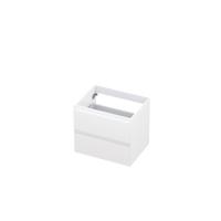 INK - Onderkast 2 Laden Greeploos Gelakt - 600x450x520 Mm - Hoogglans Wit - thumbnail