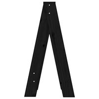 Krukken 2 st 40x40x75 cm massief grenenhout zwart - thumbnail