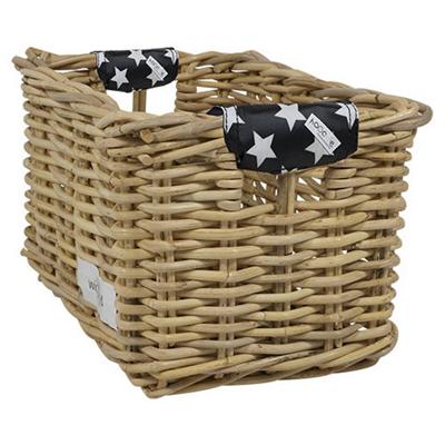 Rieten Fietsmand XL Stars Original grijs