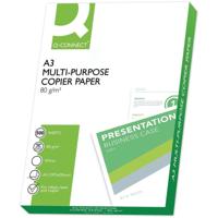Q-CONNECT kopieerpapier, ft A3, 80 g, pak van 500 vel, wit - thumbnail