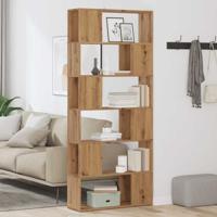 Boekenkast/kamerscherm 80x24x186 cm artisanaal eikenkleur - thumbnail