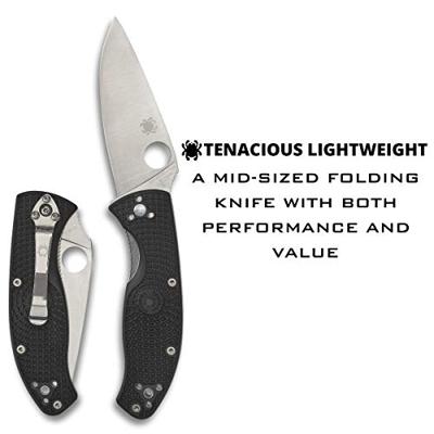 Spyderco Tenacious Lightweight 8Cr13Mov Pe Zakmes Zwart/Zilver