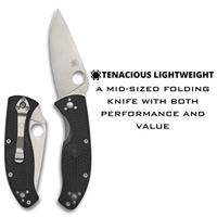 Spyderco Tenacious Lightweight 8Cr13Mov Pe Zakmes Zwart/Zilver - thumbnail