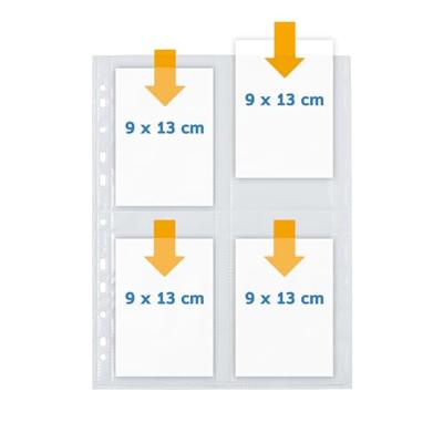 Herma zichtmappen 9x13 cm staand wit 10 hoesjes