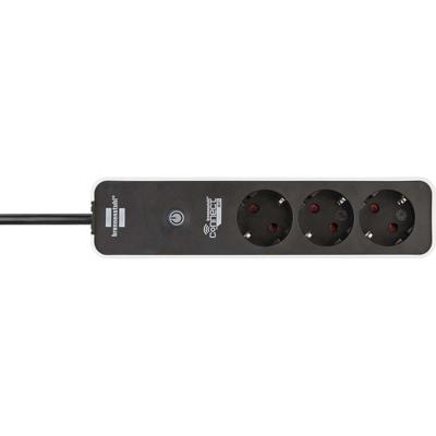 Brennenstuhl 1153230620 Smart Stekkerdoos | 3 Sockets | Schakelaar | Zwart - 1,5 meter