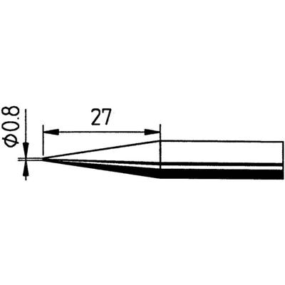 Ersa 842 SD LF Soldeerpunt Potloodvorm, verlengd Grootte soldeerpunt 0.8 mm Inhoud: 1 stuk(s)