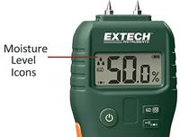 Extech MO50 Materiaalvochtmeter Meetbereik bouwvochtigheid 1.5 tot 33 %Vol. Meetbereik houtvochtigheid (bereik) 5 tot 50 %Vol. - thumbnail