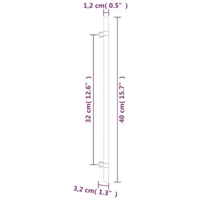 VidaXL Handvatten 10 st 320 mm roestvrij staal zilverkleurig VidaXL Handvatten 10 st 320 mm roestvrij staal zilverkleurig