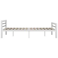 Bedframe metaal wit en zwart 160x200 cm - thumbnail