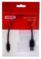 UNITEK KABEL USB-C - USB-A 3.1,M/M,0,25M, Y-C490BK - thumbnail