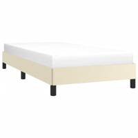 Bedframe kunstleer crmekleurig 90x190 cm - thumbnail