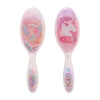 Johntoy Roze haarborstel voor kinderen - eenhoorn / fee - 21x5x4cm - thumbnail