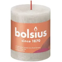 Bolsius kaars rustiek 8x7 cm sandy grijs - thumbnail