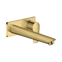 Wastafelmengkraan Talis E HansGrohe Afdekset Uitloop 22.5 cm en Afvoerplug Gepolijst Goud - thumbnail