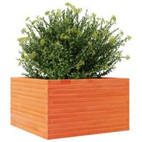 Plantenbak 80x80x45,5 cm massief grenenhout wasbruin - thumbnail