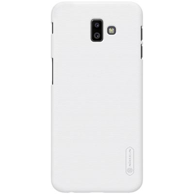 NILLKIN Frosted concaaf-convexe textuur PC Case voor Galaxy J6+(White)