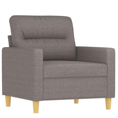4-delige Loungeset met kussens stof taupe