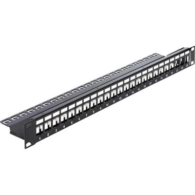 Delock 43277 19 Keystone patchpaneel 24 poorten zwart Delock 43277 19 Keystone patchpaneel 24 poorten zwart