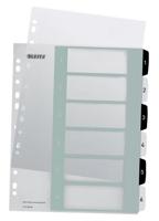 Leitz WOW printbare index, 6 tabs, zwart-wit - thumbnail
