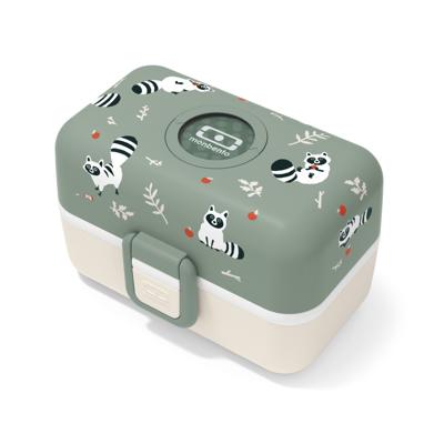 Kinderlunchbox - MONBENTO - 3 vakken - BPA-vrij - MB Tresor Raccoon