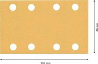 Bosch Accessories 2608901670 Schuurpapier voor vlakschuurmachine Korrelgrootte (num) 60, 120, 180 (l x b) 133 mm x 80 mm 1 set(s) - thumbnail