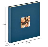 walther+ design SK-110-L Fotoalbum (b x h) 33 cm x 33.5 cm Blauw 50 bladzijden - thumbnail