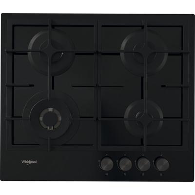 Whirlpool AKT 6455/NB1 kookplaat Zwart Ingebouwd Gaskookplaat 4 zone(s)