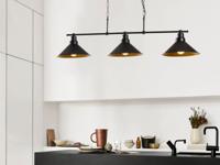 Hanglamp MONTERREY 3 lampen zwart - thumbnail