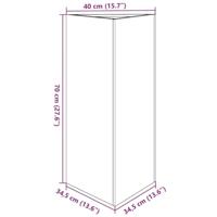 VidaXL Plantenbakken 2 st driehoek 40x34,5x70 cm staal olijfgroen - thumbnail
