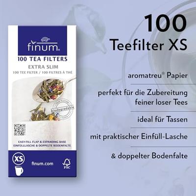 Theefilters XS Finum - 1 tot 2 koppen - 100 stuks