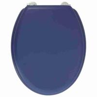 GELCO DESIGN Toiletzitting Dolce - Roestvrijstalen scharnieren - Gegoten hout - Marineblauw - thumbnail