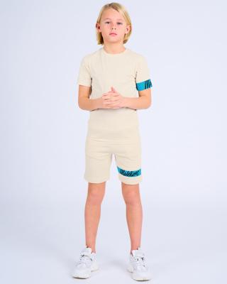 Malelions Captain 2.0 Shirt Kids Beige/Blauw - Maat 116 - Kleur: Beige | Soccerfanshop