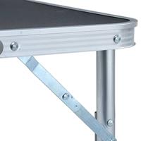 VidaXL Campingtafel inklapbaar 60x45 cm aluminium grijs - thumbnail