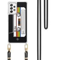 Samsung Galaxy A52(s) hoesje met zwart koord - Cassette mixtape - thumbnail